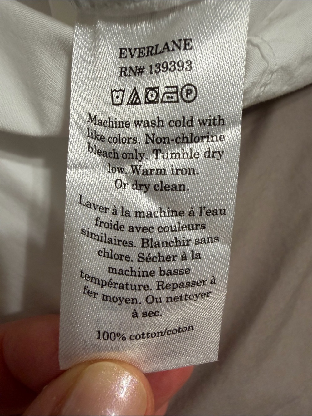 NEW Everlane Poplin Tie Back Top Womens Size XSmall White Lagenlook Minimalist - Picture 6 of 11